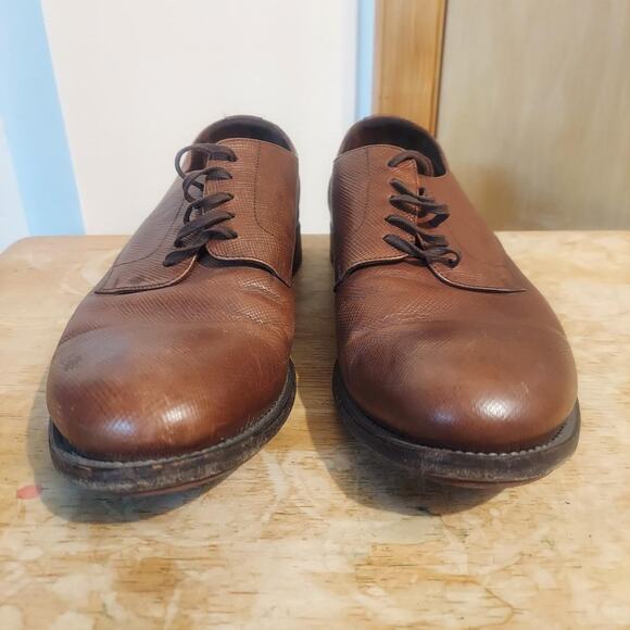 Prada Saffiano Derby 2EE049 Men\'s US 10 Brown Leather Oxford Business Shoes main image 6